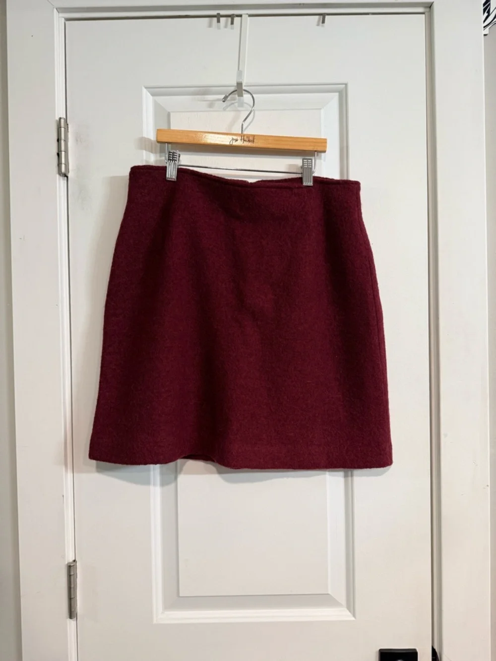 Joie Burgundy Wool Blend A-Line Skirt Size Medium